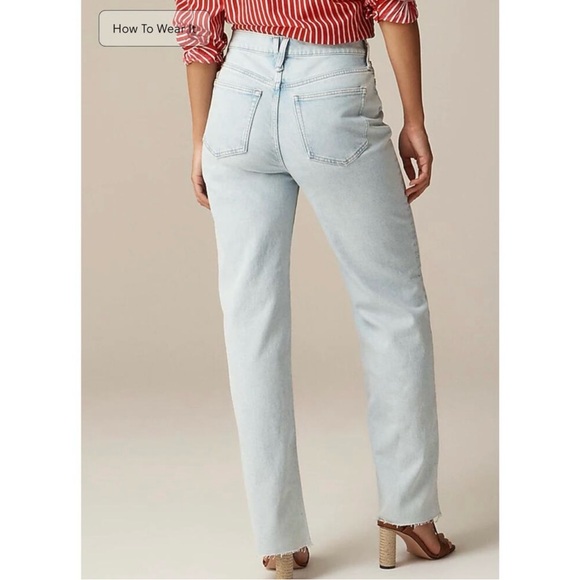 NWT J. Crew Full-length Slim Wide-leg Jean Doriel Wash Blue - Picture 6 of 6